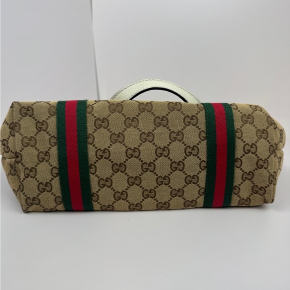 Gucci Web Tote with Green and Red Stripes - Picture 14 of 16